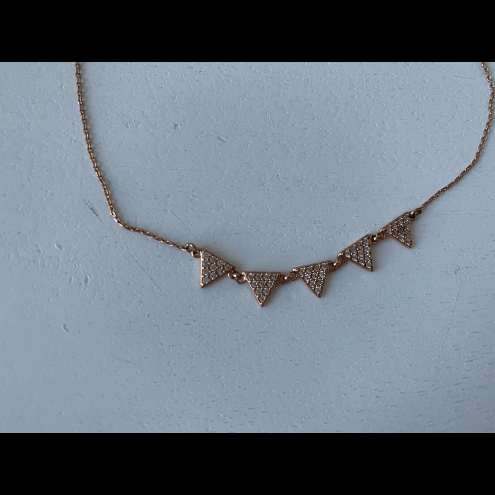 Anthropologie Pave Pennant Necklace